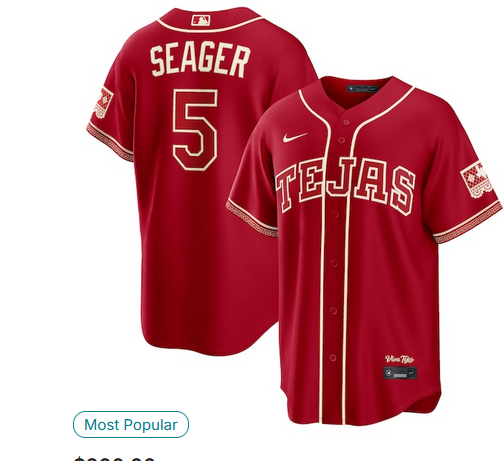 Men Texas Rangers #5 Seager red Nike 2026 MLB City Connect Jersey